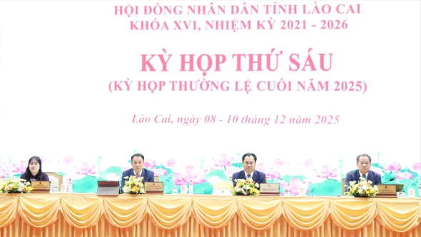 Khai mạc Kỳ họp thứ Sáu - HĐND tỉnh Lào Cai khoá XVI, nhiệm kỳ 2021 - 2026