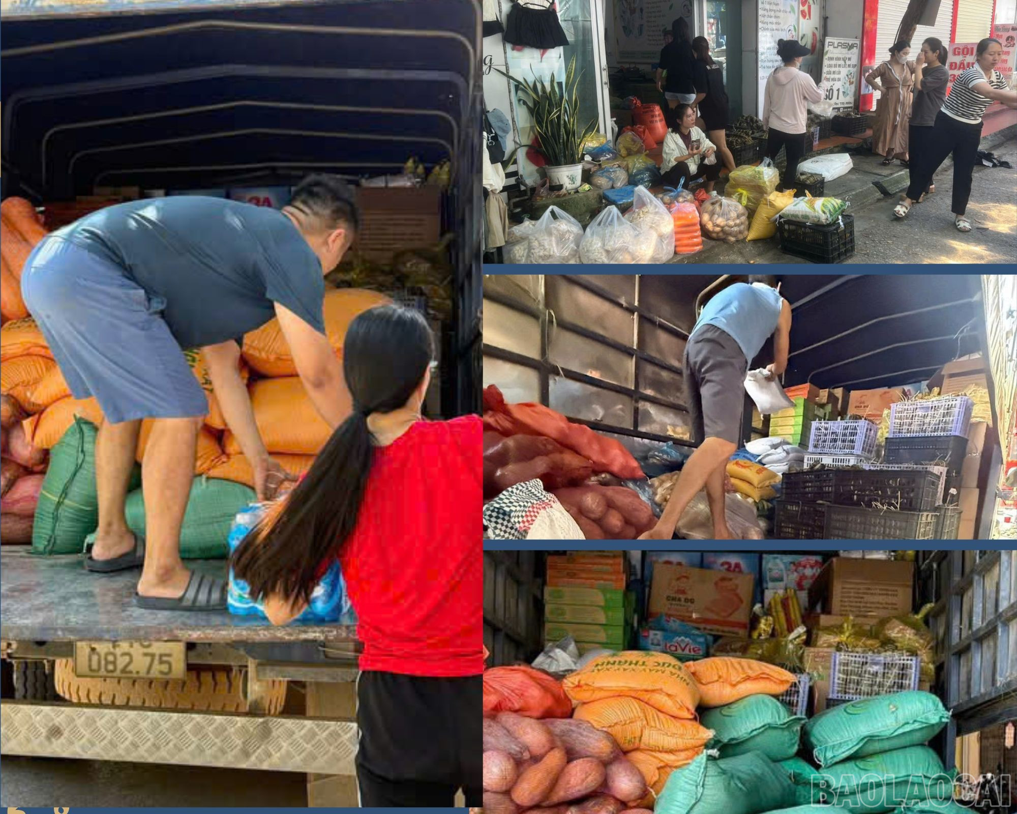 Người dân tích cực ủng hộ hướng về người dân vùng lũ. baolaocai-br_azul-familia-viagem-fotos-montagem.jpg