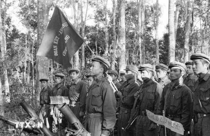 Một đơn vị quân tình nguyện Việt Nam tham gia chiến đấu trên chiến trường Lào. Ảnh tư liệu: TTXVN