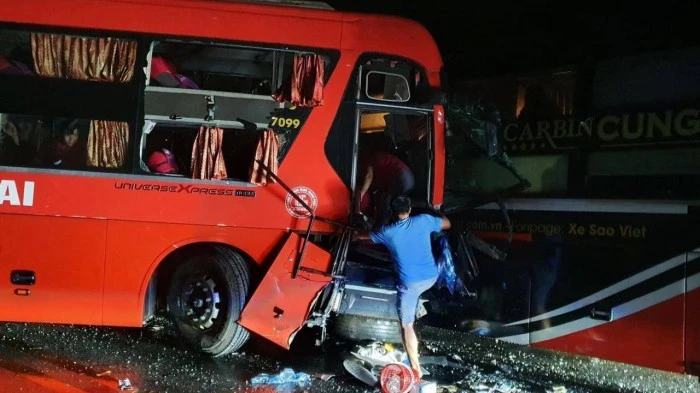 Vụ tai nạn giao thông rạng sáng 29/4 tại cao tốc Nội Bài - Lào Cai.