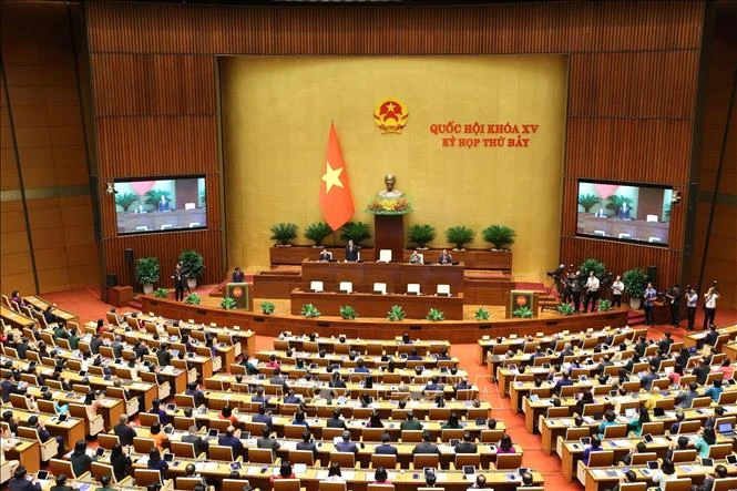 Phiên khai mạc Kỳ họp thứ 7, Quốc hội khóa XV. Ảnh: TTXVN