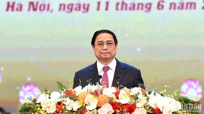 Thủ tướng Chính phủ Phạm Minh Chính phát biểu tại hội nghị.