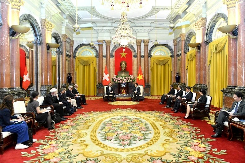 Quang cảnh buổi tiếp.