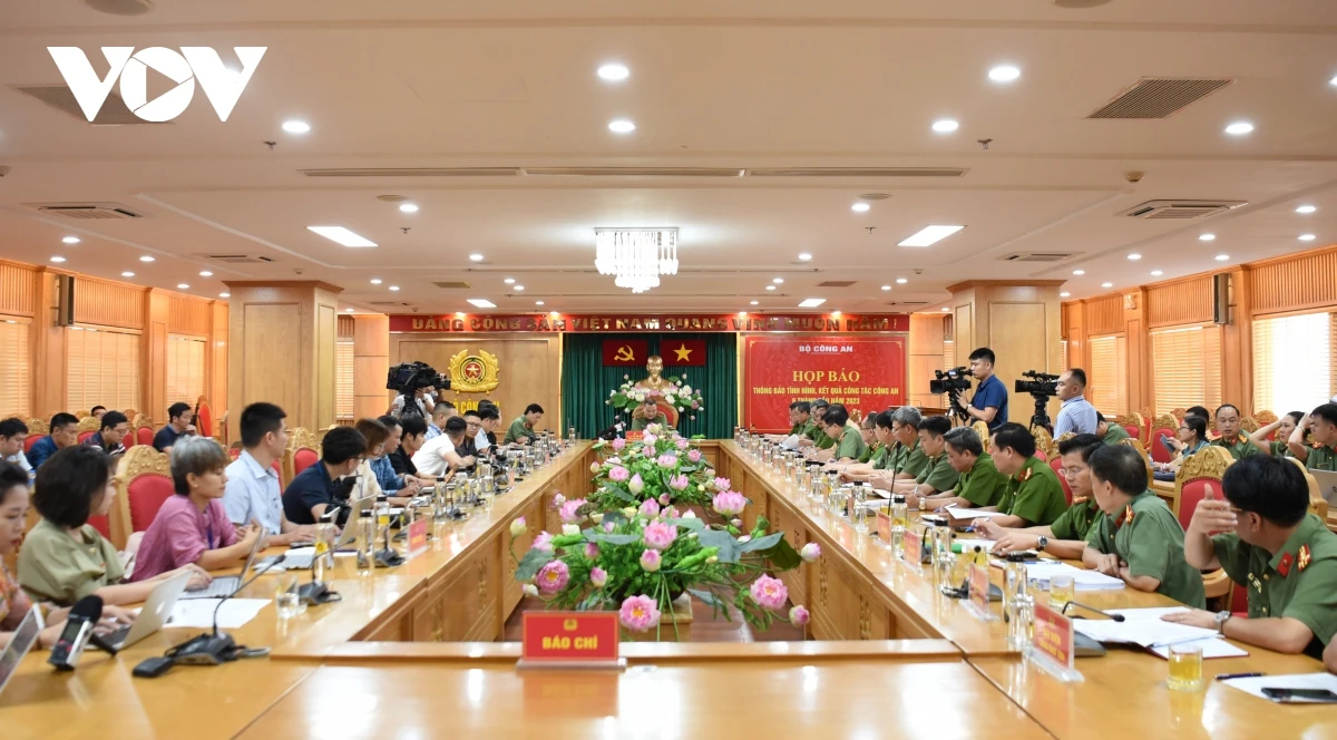 Họp báo về kết quả công tác Công an 6 tháng đầu năm 2023 do Bộ Công an tổ chức sáng ngày 30/6/2023.