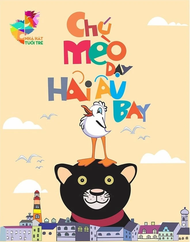 Vở kịch “Chú mèo dạy hải âu bay” chuyển thể từ tác phẩm văn học thiếu nhi nổi tiếng.