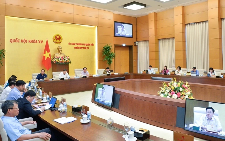 Ủy ban Thường vụ Quốc hội cho ý kiến về dự án Luật Các tổ chức tín dụng (sửa đổi).