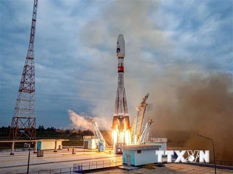 Tên lửa Soyuz 2.1b mang theo Tàu thăm dò Mặt Trăng Luna-25 được phóng từ Sân bay Vũ trụ Vostochny ở vùng Viễn Đông, Nga, ngày 11/8.