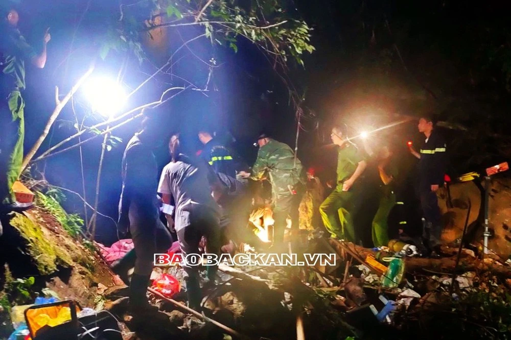 Hiện trường vụ sập hầm. (Nguồn: Báo Bắc Kạn)