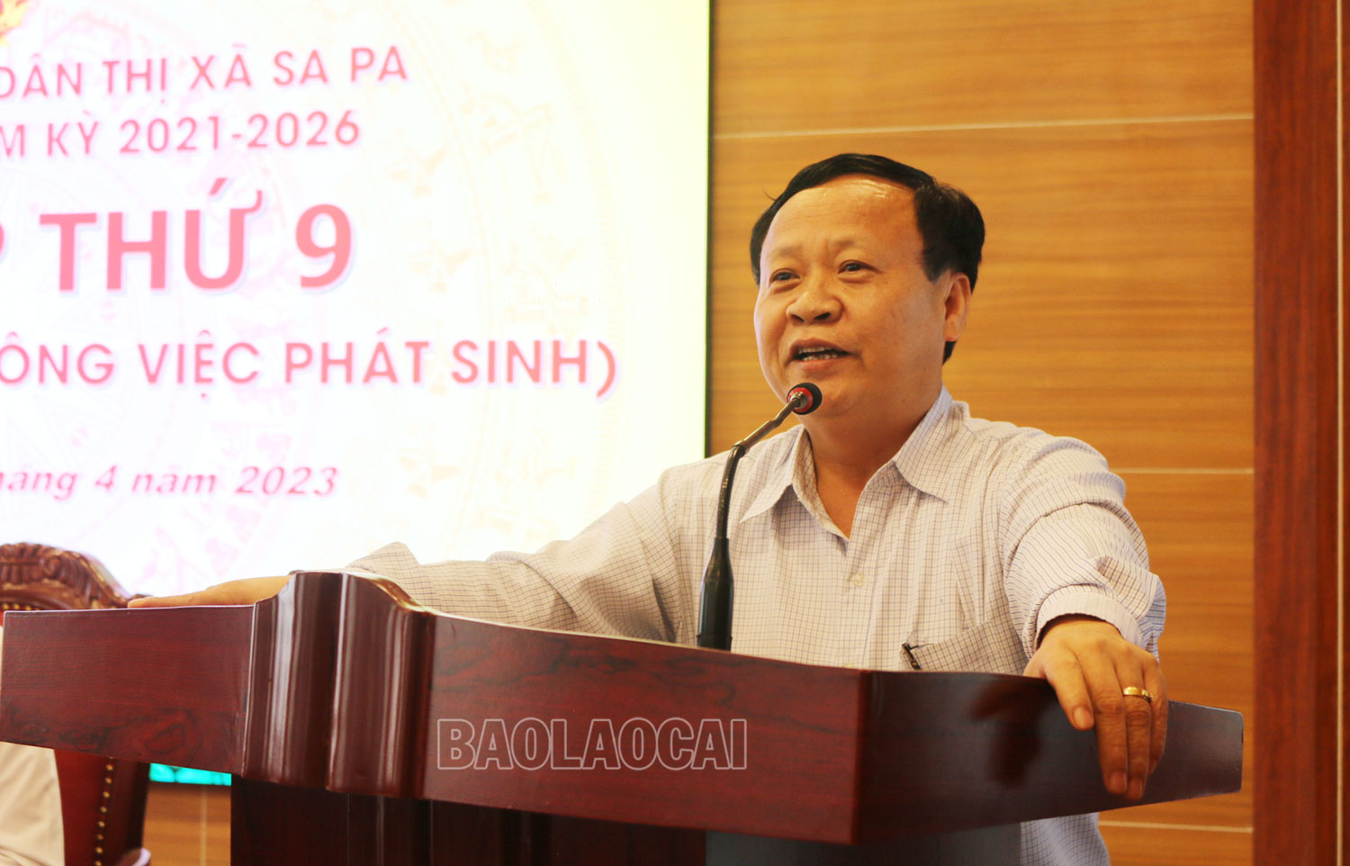 Đồng chí Nguyễn Trọng Hài, Phó Chủ tịch UBND tỉnh phát biểu tại kỳ họp. sp2.jpg