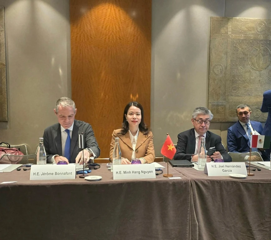 Thứ trưởng Bộ Ngoại giao Nguyễn Minh Hằng đã phát biểu tại diễn đàn. Ảnh: BNG