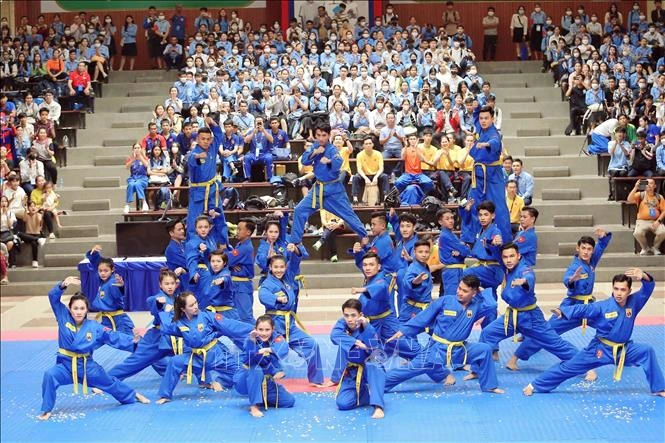 Vovinam - Việt Võ Đạo được công nhận là Di sản văn hóa phi vật thể quốc gia. Ảnh: TTXVN phát
