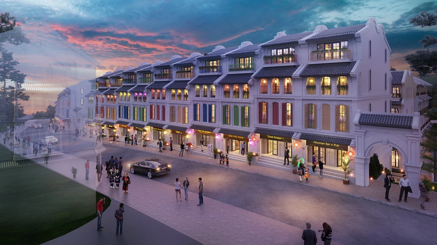 Sa Pa sẽ hình thành những khu phố mới với quy hoạch bài bản, kiến trúc độc đáo, đáp ứng nhu cầu mặt bằng kinh doanh dịch vụ du lịch.