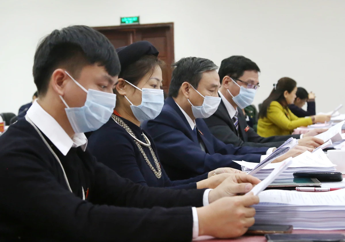 Đại biểu nghiên cứu các báo cáo, tờ trình.