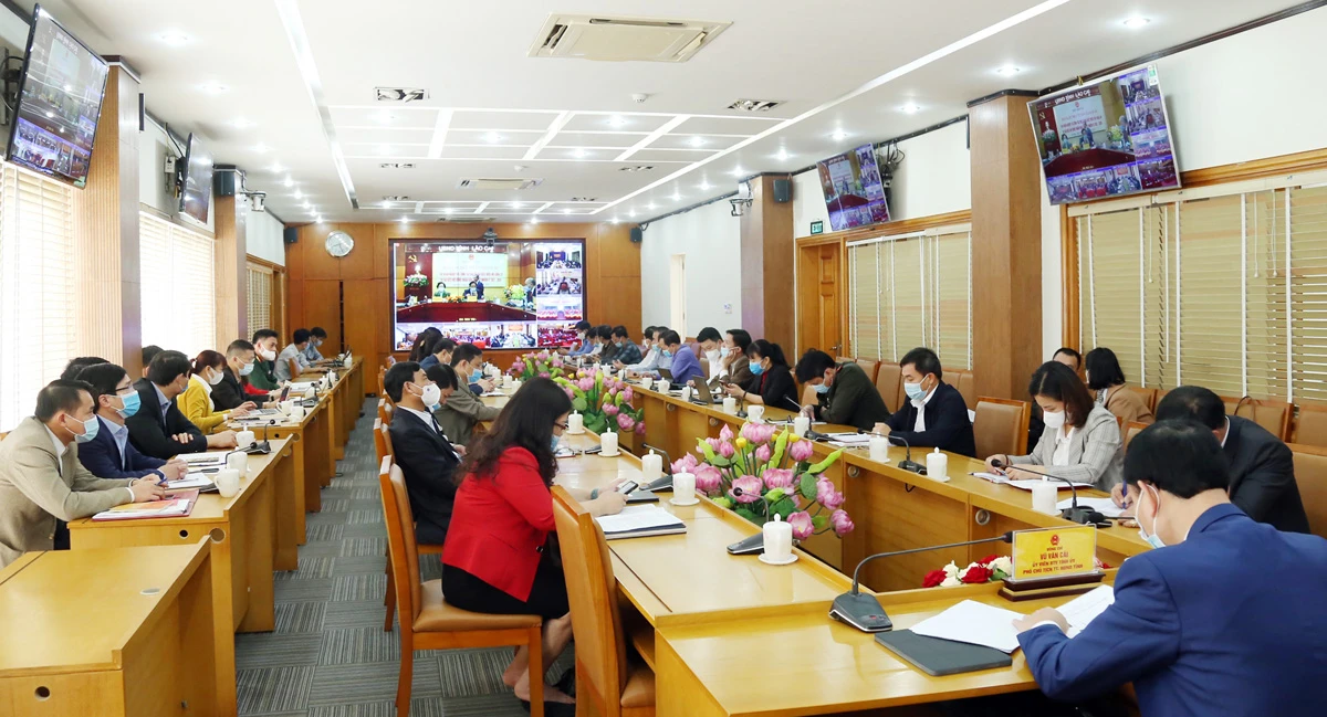 Hội nghị được tổ chức trực tuyến từ Trung ương tới cấp tỉnh, cấp huyện và cấp xã.