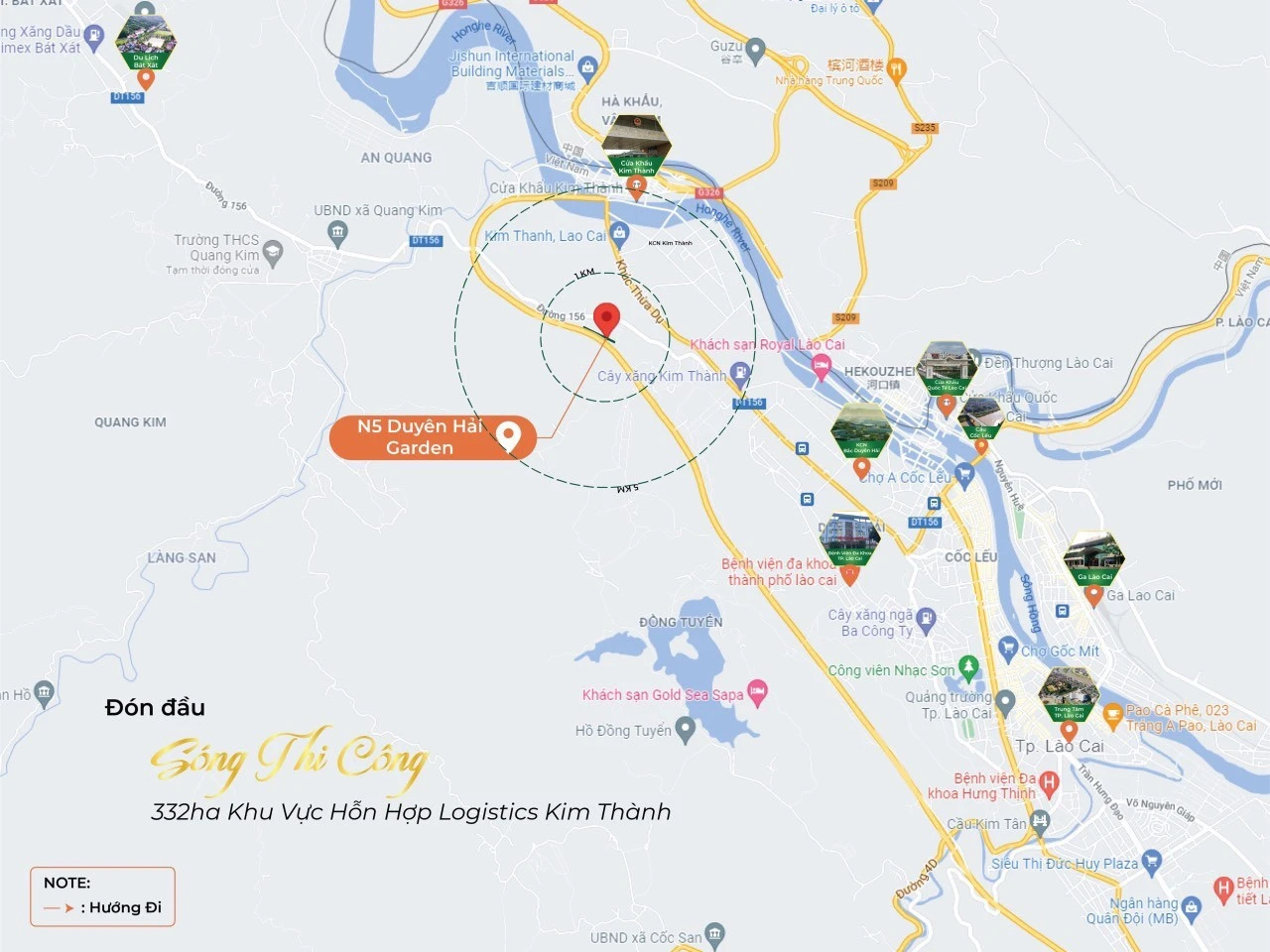 Dự án nằm ở vị trí “cửa ngõ liên kết giao thương sầm uất” vô cùng thuận lợi.