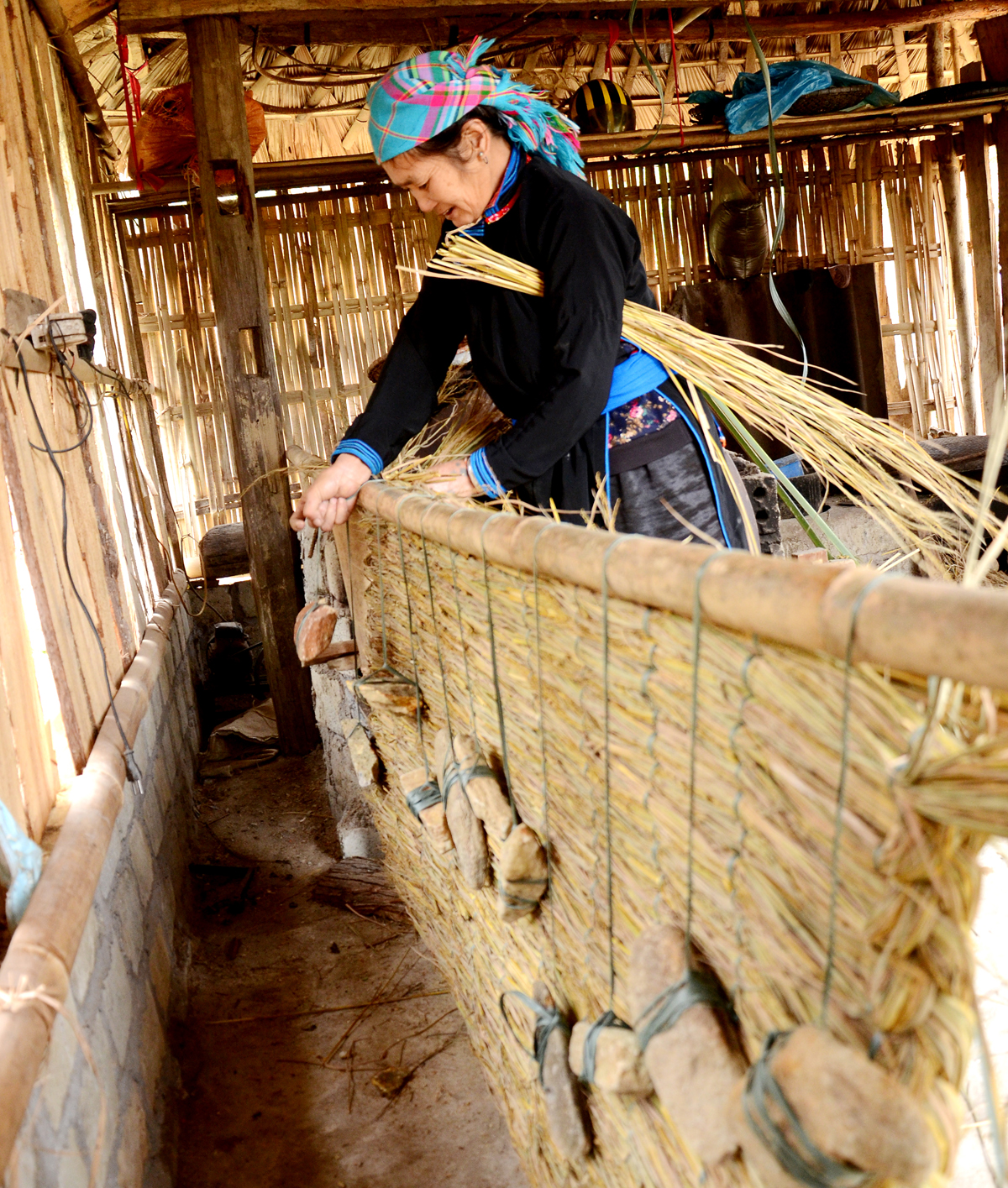 Ðộc đáo đệm rơm của người Tày ở Bản Liền ảnh 1