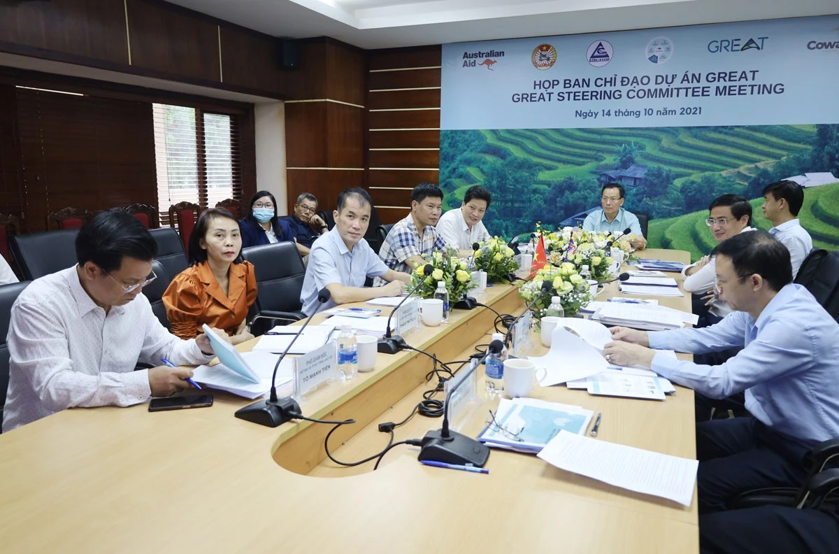 Quang cảnh cuộc họp tại điểm cầu tỉnh Lào Cai.