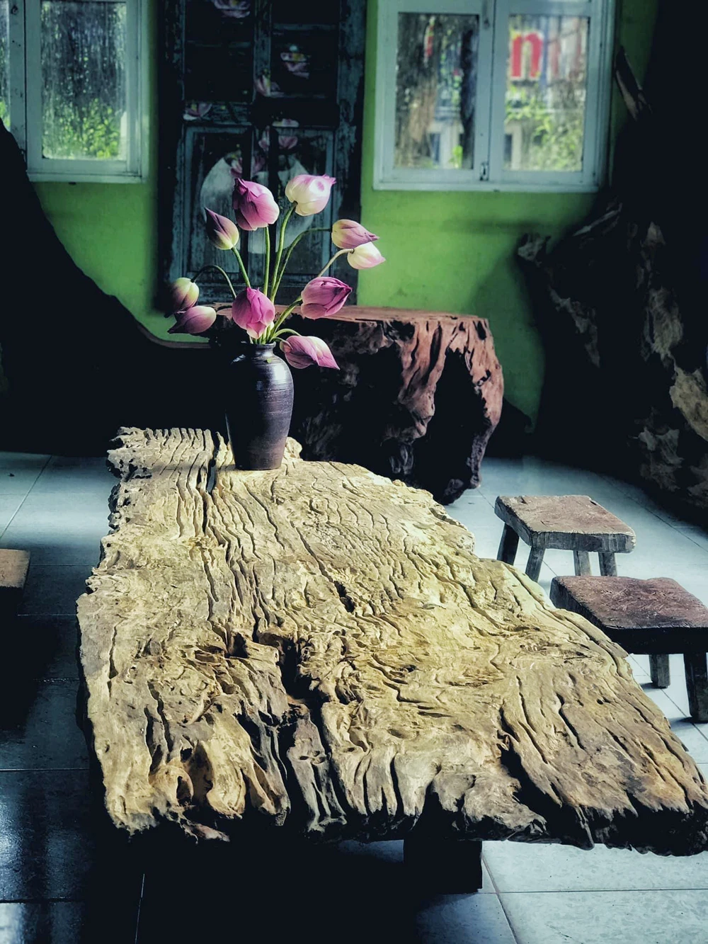 Ðam mê thổi hồn cho gỗ lũa decor ảnh 2