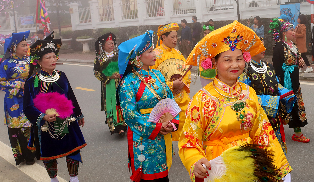Lễ hội năm nay có sự xuất hiện của các thanh đồng trong tín ngưỡng thờ Mẫu.