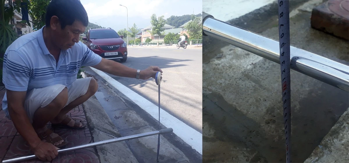 Bờ bó vỉa hè đường Ngô Minh Loan khiến người dân đi lại khó khăn ảnh 2