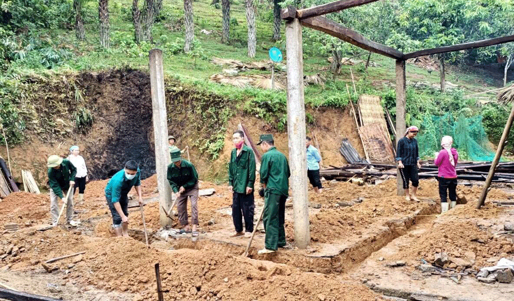 Bảo Yên: Khởi công 3 nhà “Đại đoàn kết” tặng các cựu chiến binh ảnh 1