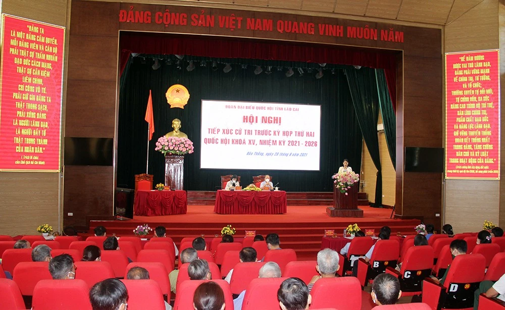 Đoàn đại biểu Quốc hội tỉnh tiếp xúc cử tri huyện Văn Bàn và Bảo Thắng ảnh 6