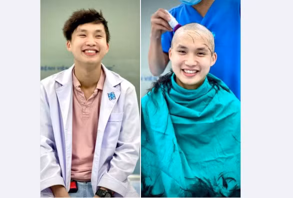Bác sĩ trẻ cạo đầu trước khi vào tâm dịch: 'Có tóc hay không thì nụ cười vẫn tỏa nắng' ảnh 1