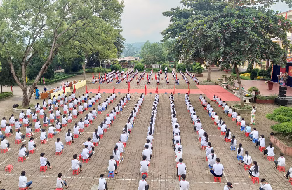 Quang cảnh Lễ khai giảng. Quang cảnh Lễ khai giảng.