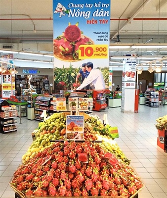 Hoa quả được siêu thị.