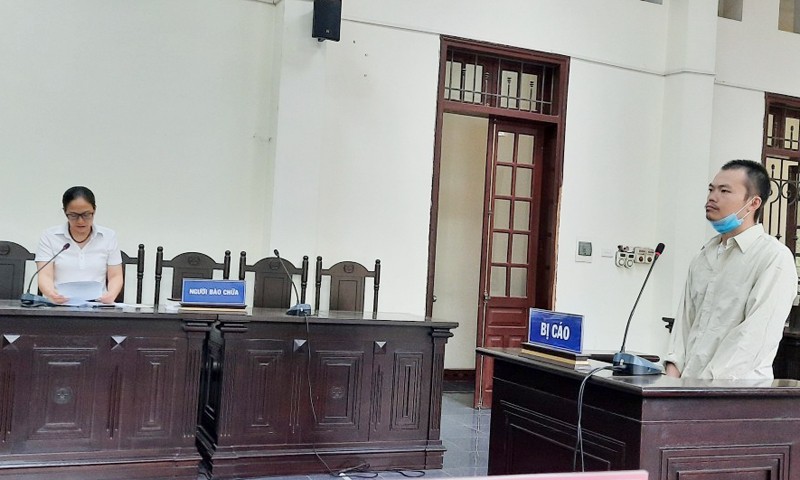 Bị cáo tại phiên tòa.