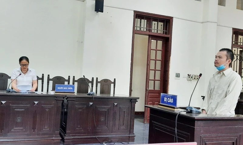 Bị cáo tại phiên tòa.