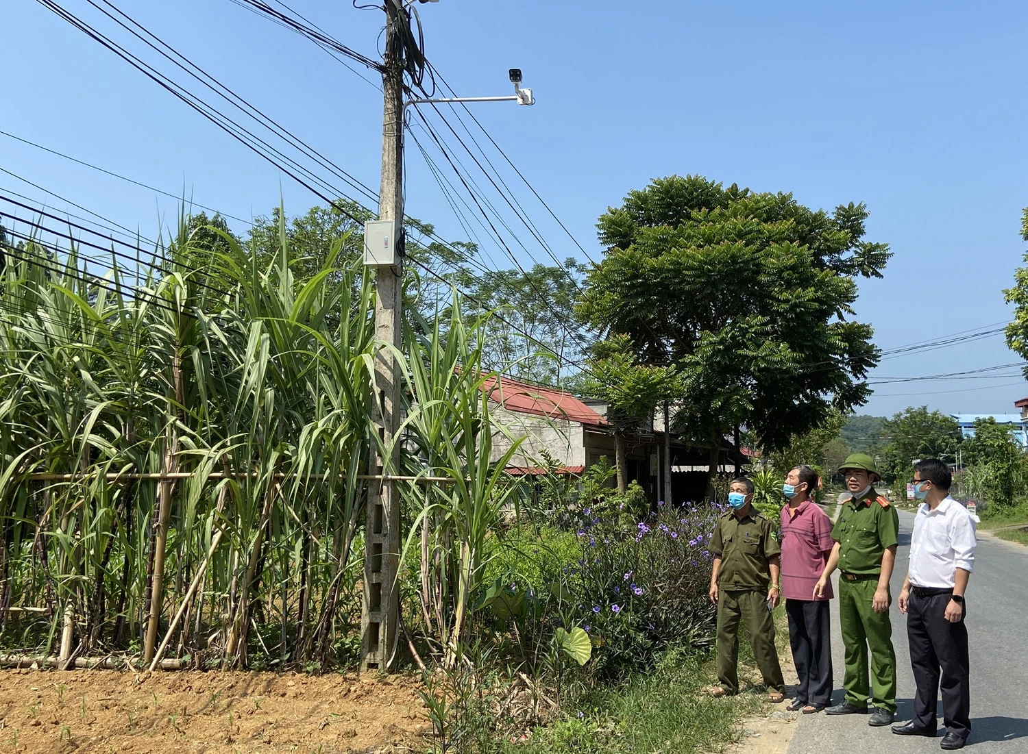 Camera an ninh được lắp tại tổ dân phố số 4, thị trấn Nông trường Phong Hải.