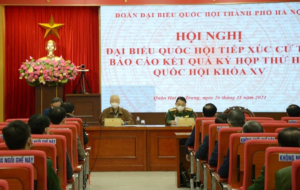 Tổng Bí thư Nguyễn Phú Trọng tiếp xúc cử tri Hà Nội ảnh 3