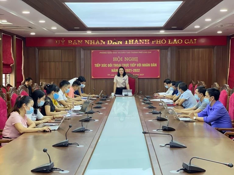 Phòng Giáo dục và Đào tạo thành phố Lào Cai tiếp xúc đối thoại với Nhân dân năm học 2021-2022 ảnh 1