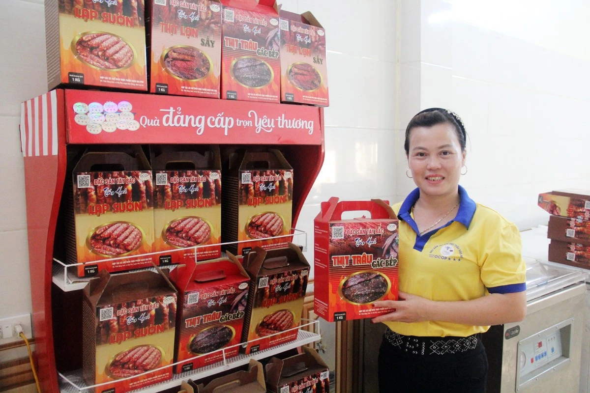 Chị Vũ Thị Thắm, Giám đốc Hợp tác xã Chế biến thực phẩm sạch Gia Phú.