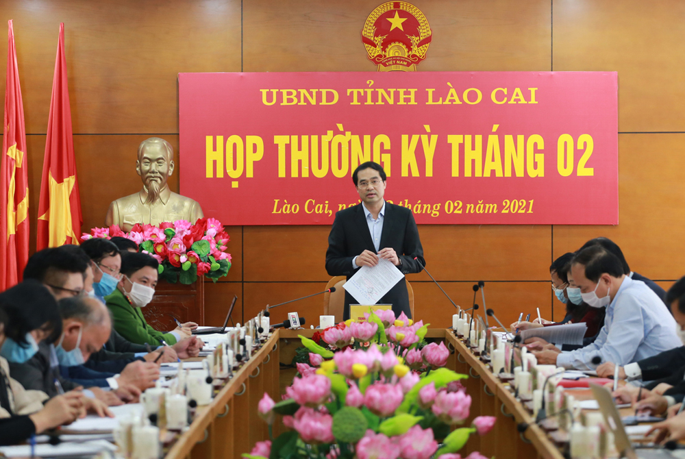 Chủ tịch UBND tỉnh Trịnh Xuân Trường kết luận phiên họp.