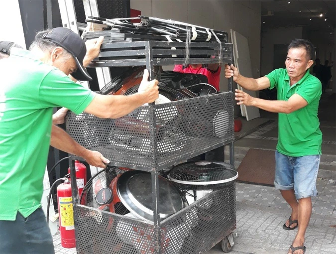 Các vật dụng được sắp xếp khoa học, phân loại phù hợp.