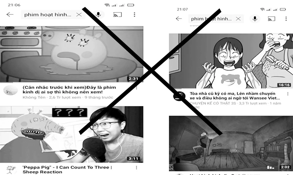 Những bộ phim hoạt hình độc hại tràn lan trên YouTube.