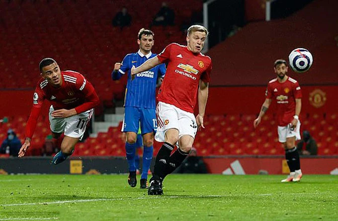 Greenwood ấn định tỷ số 2-1 trận MU vs Brighton ở phút 83