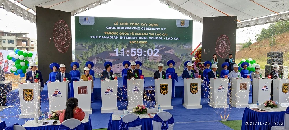 Lễ khởi công xây dựng Trường Quốc tế Canada tại Lào Cai.
