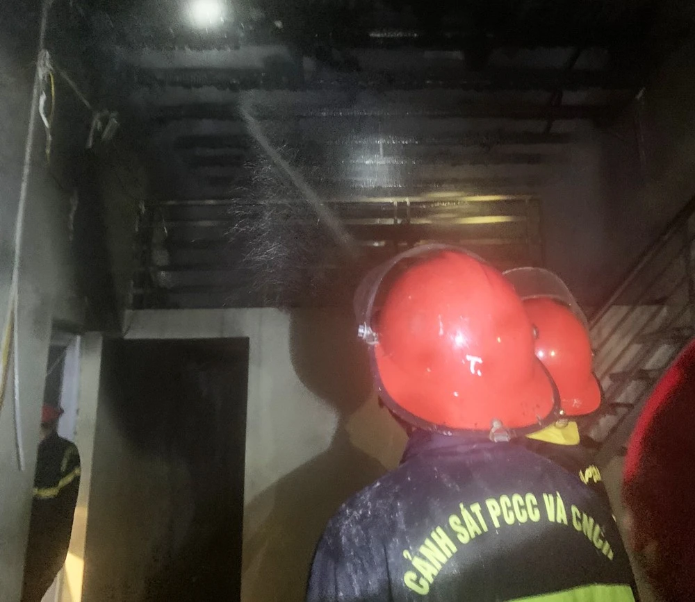 Hiện trường vụ cháy.