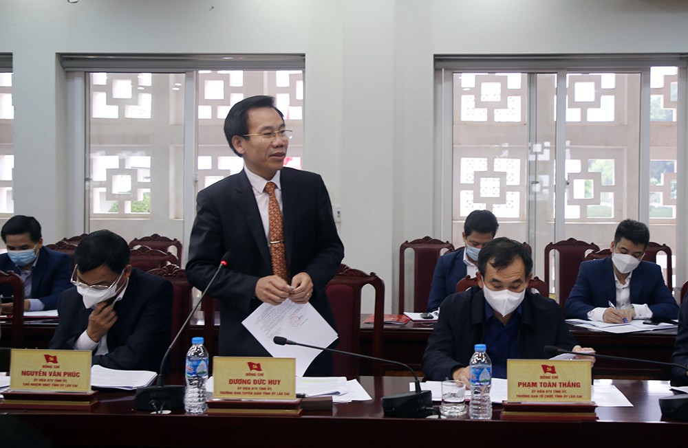 Đồng chí Nguyễn Xuân Thắng, Ủy viên Bộ Chính trị, Giám đốc Học viện Chính trị Quốc gia Hồ Chí Minh, Chủ tịch Hội đồng Lý luận Trung ương làm việc với Tỉnh ủy Lào Cai ảnh 4