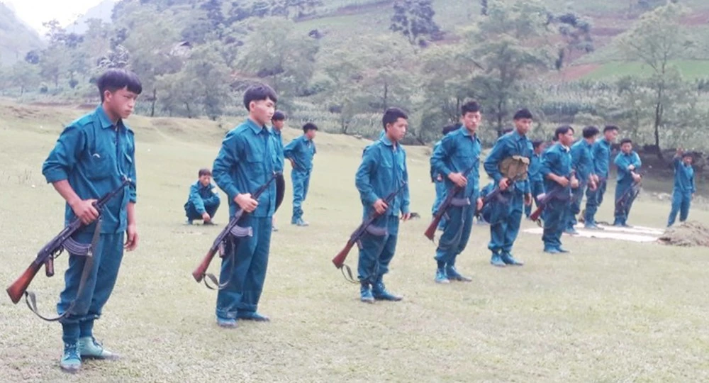 Lực lượng tham gia huấn luyện sẵn sàng chiến đấu. Ảnh: Tư liệu
