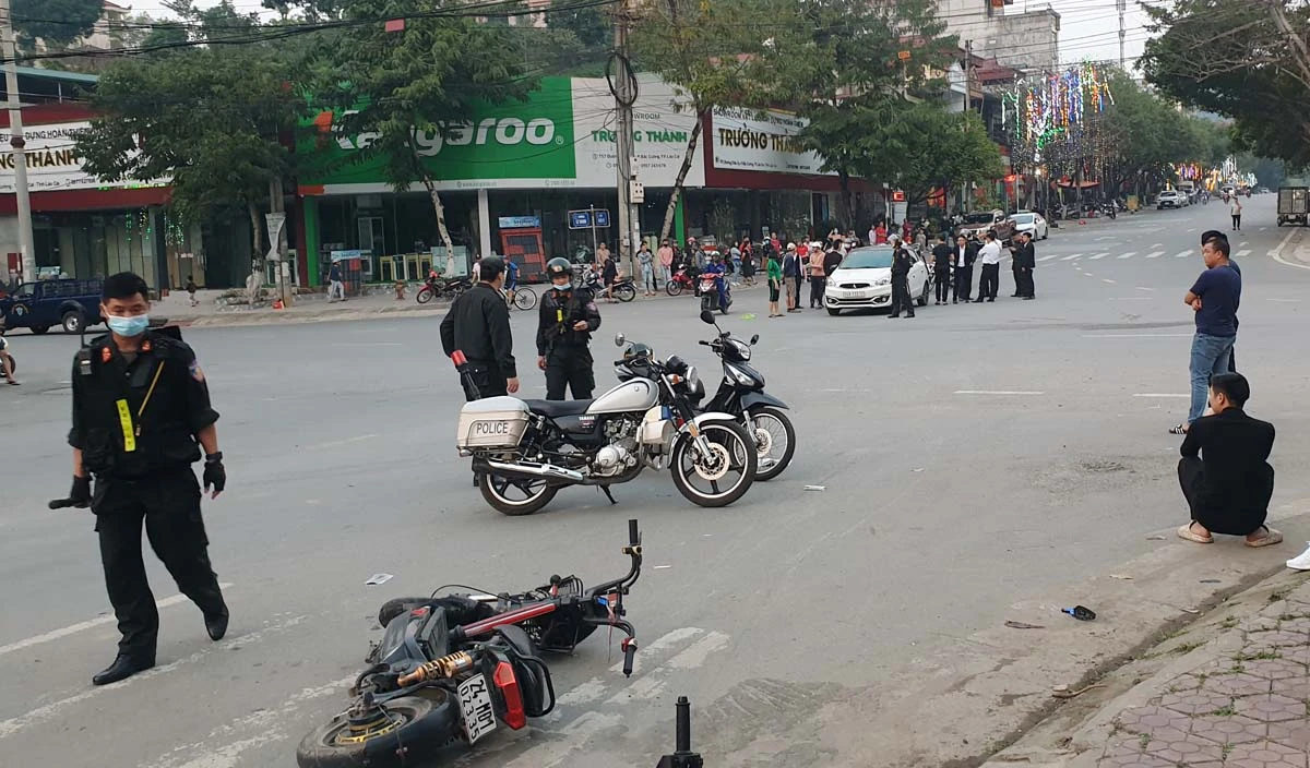 Hiện trường vụ tai nạn.