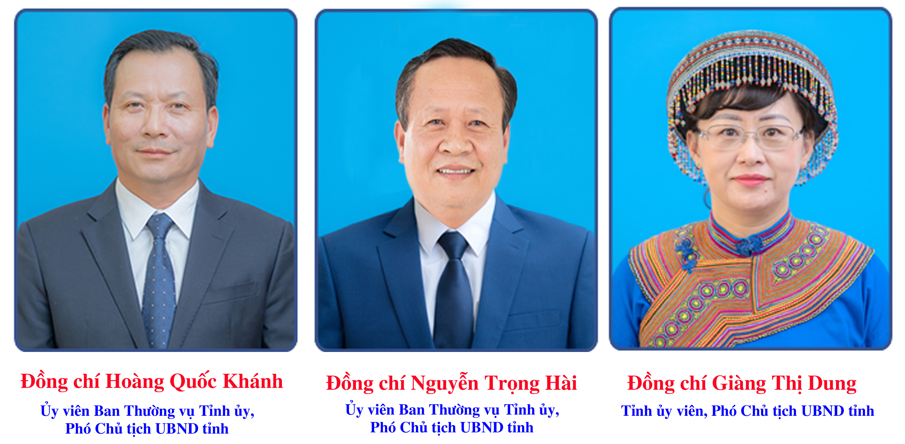 Các đồng chí Phó Chủ tịch UBND tỉnh Lào Cai nhiệm kỳ 2021 - 2026.