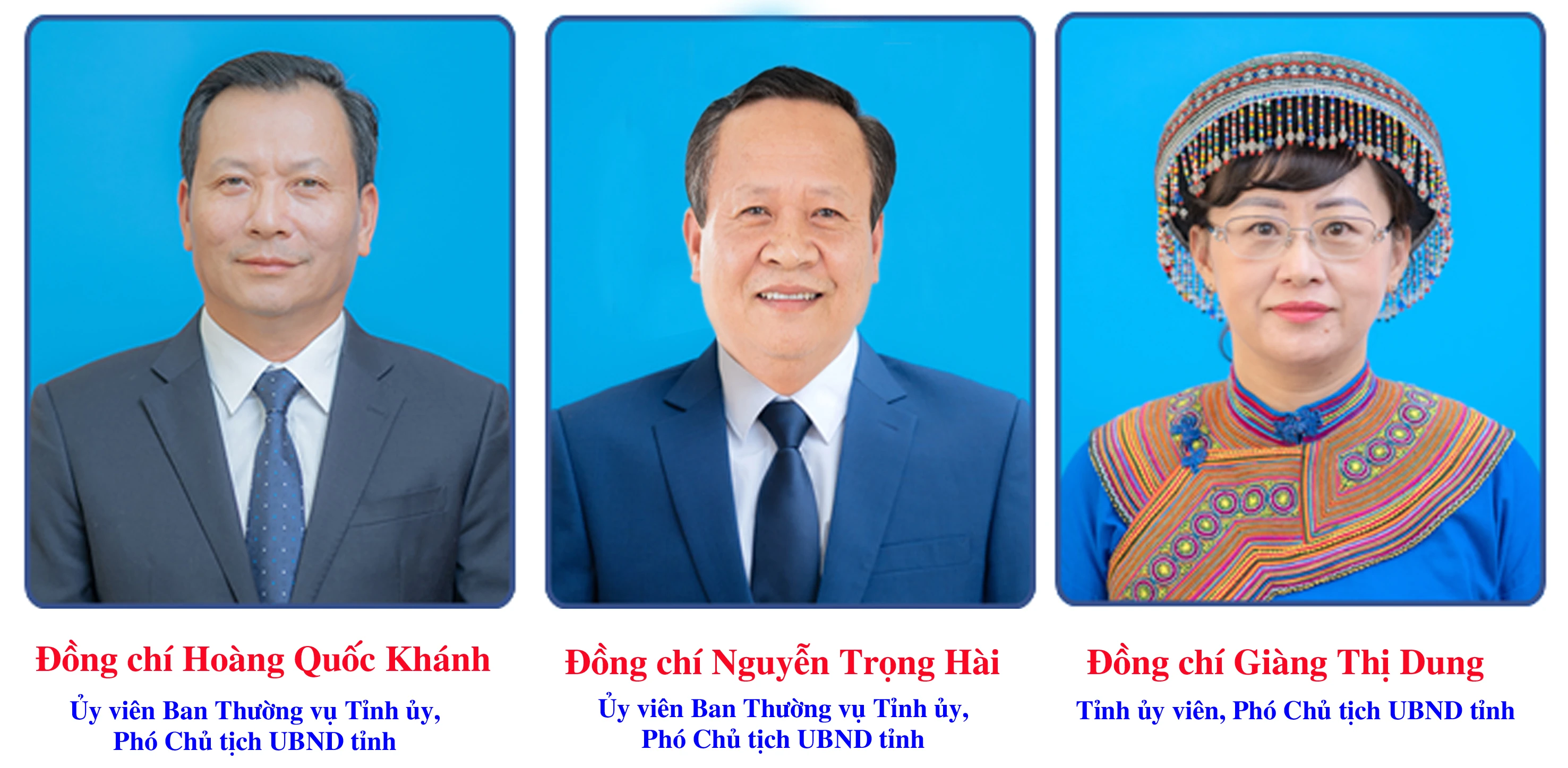 Các đồng chí Phó Chủ tịch UBND tỉnh Lào Cai nhiệm kỳ 2021 - 2026.