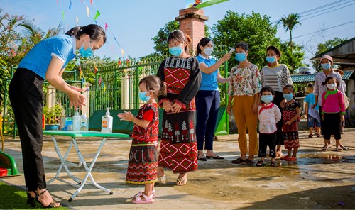 Tác phẩm "Ngày khai giảng" của Công đoàn Trường Mầm non Hợp Thành đoạt giải Đặc biệt