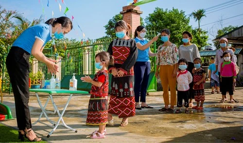 Tác phẩm "Ngày khai giảng" của Công đoàn Trường Mầm non Hợp Thành đoạt giải Đặc biệt