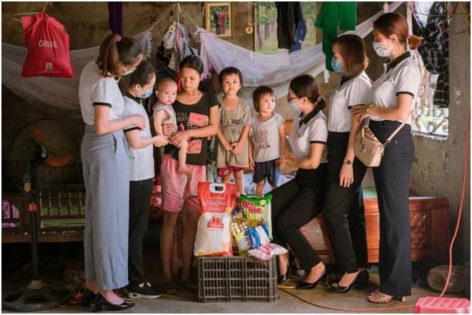 Tác phẩm "Chia sẻ hạnh phúc" của Công đoàn Trường Mầm non Bình Minh đoạt giải A