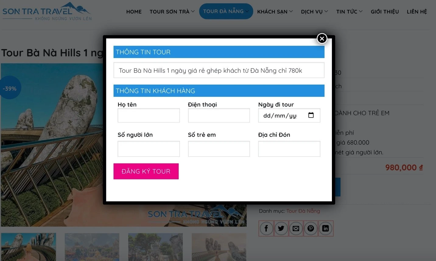 Thủ tục, quy trình đặt tour từ Sơn Trà Travel hết sức đơn giản.